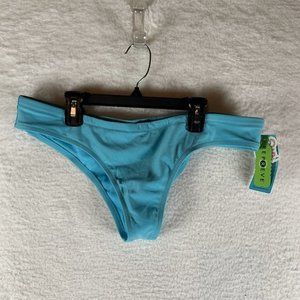 Speedo Bikini Women's XL Blue‎ Cheeky Hipster Bottom Logo Elastic Waist 8075